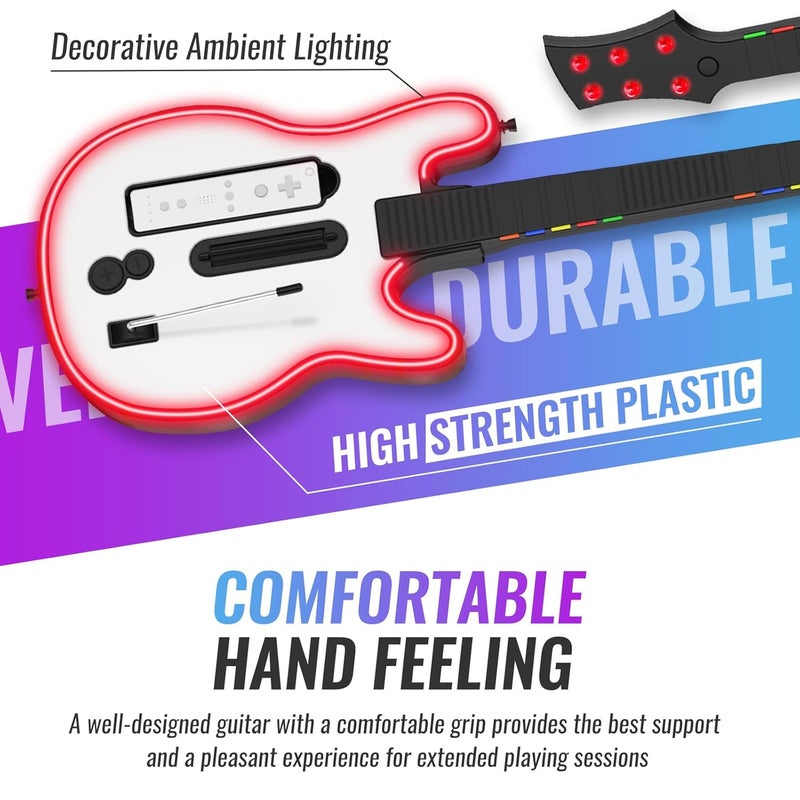 JOYTORN Guitar Controller for Nintendo Wii,Compatible with Wii Guitar games:Guitar Hero,Rock Band 2, Legends of Rock - Image 4
